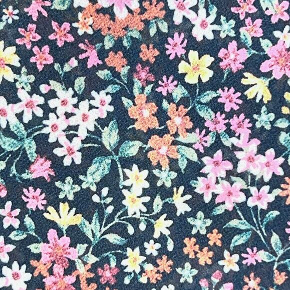 American Eagle Womens Mini Dress Small Burgundy Floral Button Tiered Lined Boho - Picture 14 of 14